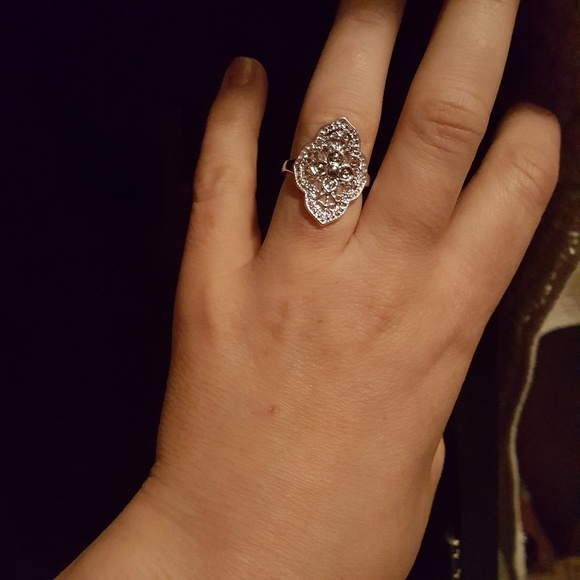 🥀Gorgeous Sterling Mosaic Open Cut-Filligree Ring - Picture 6 of 8